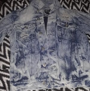Mens size medium distress denim jacket